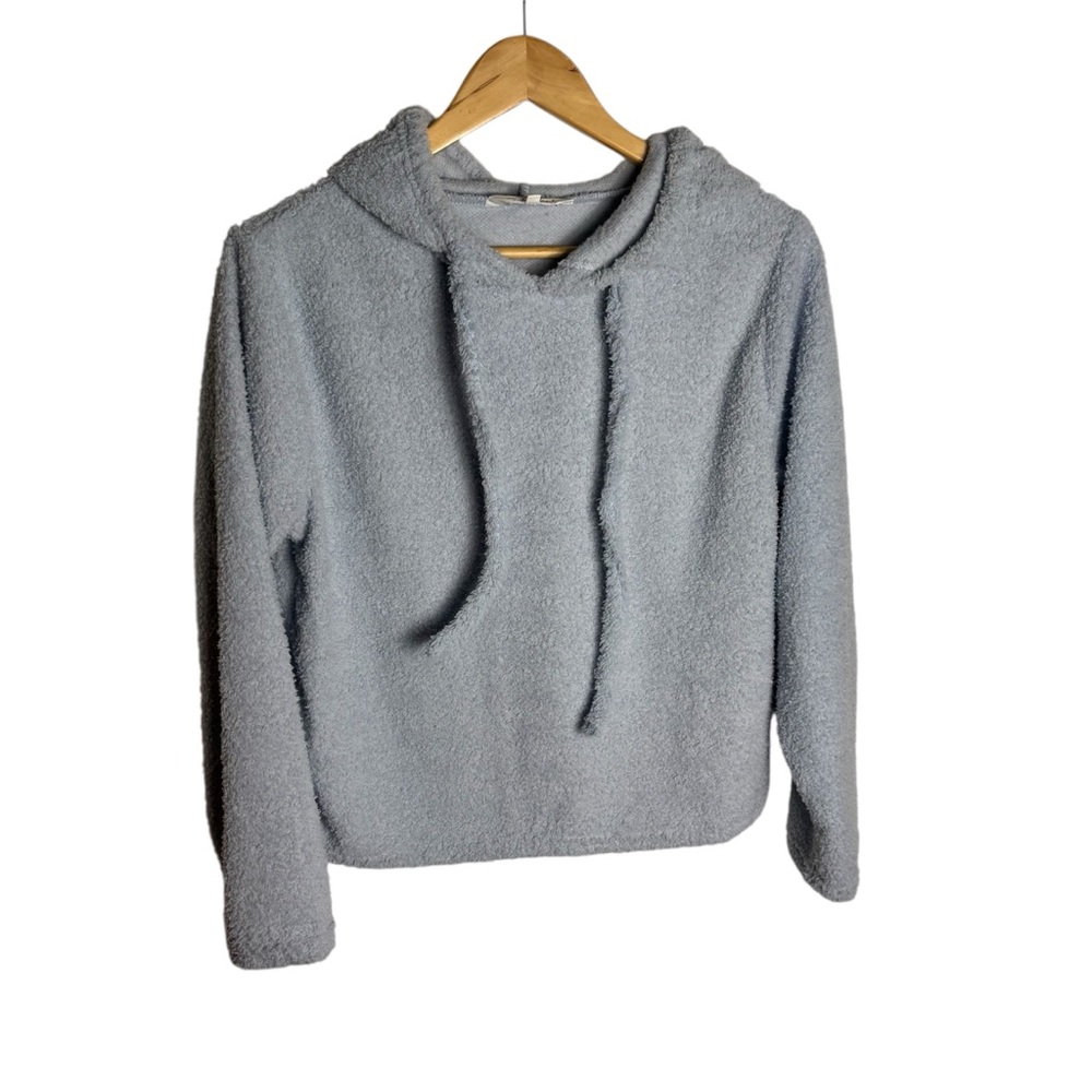 NWT Spoiled Angel pastel blue fuzzy hoodie sweatshirt size small